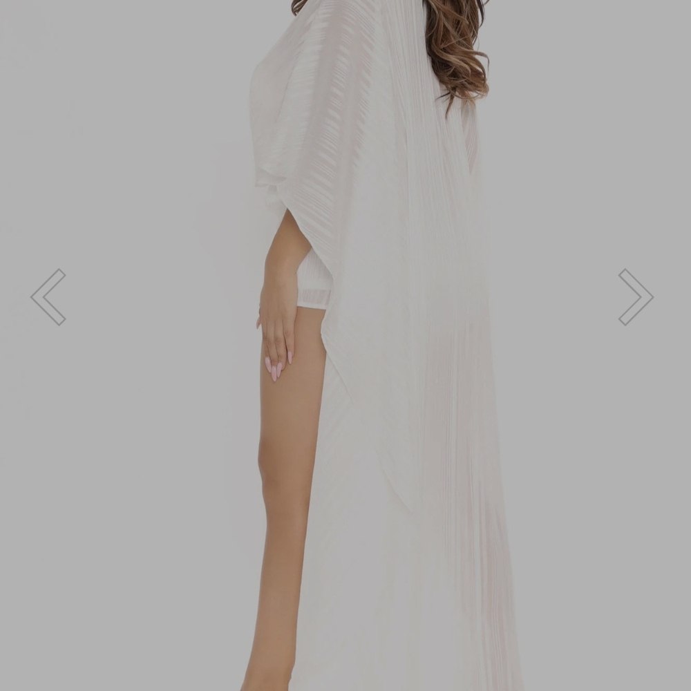 Fashion Nova Elegant White Kaftan Romper